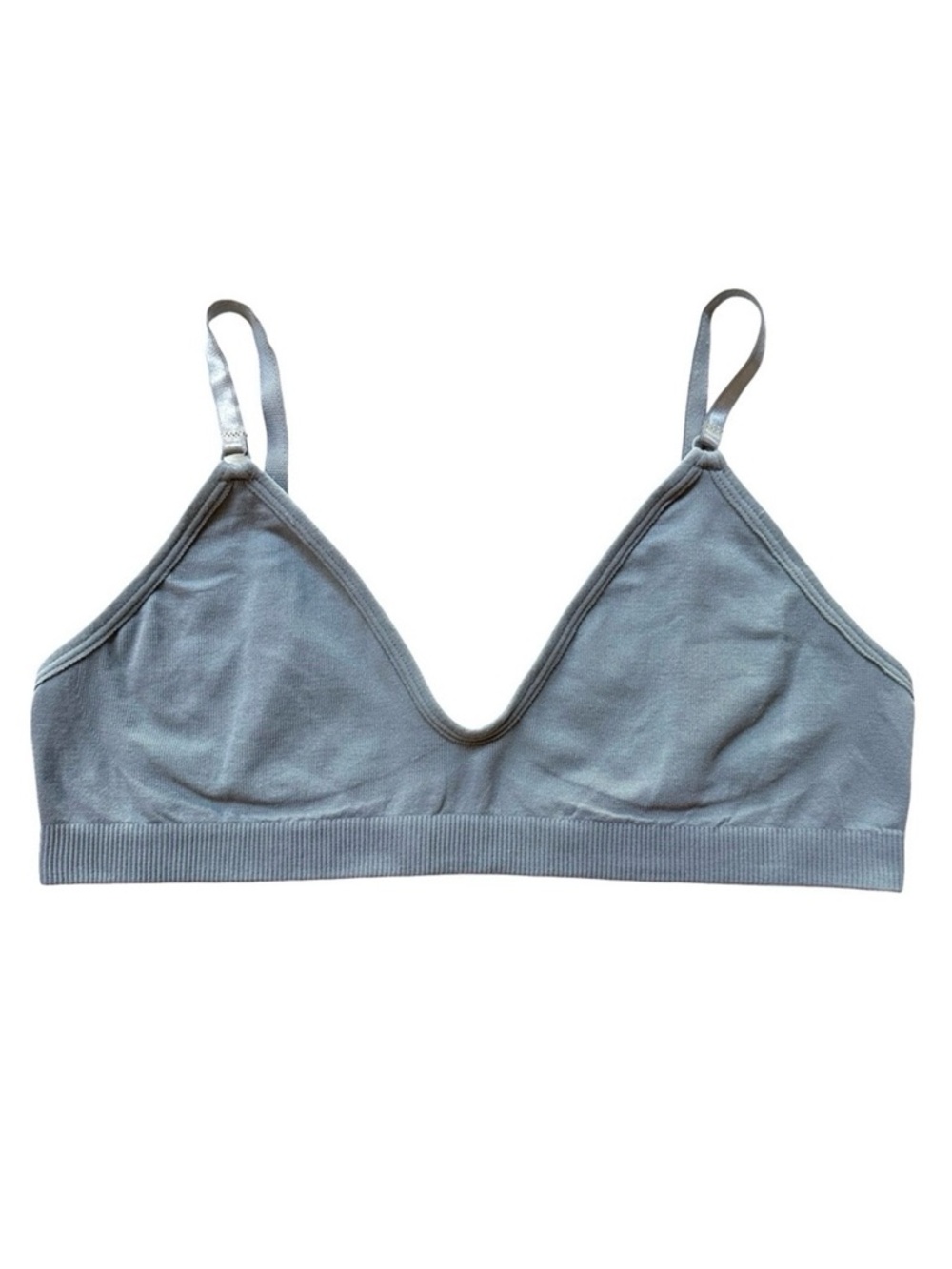 Gray Stretch Bralette Adjustable Straps Seamless Comfort Size L NWOT